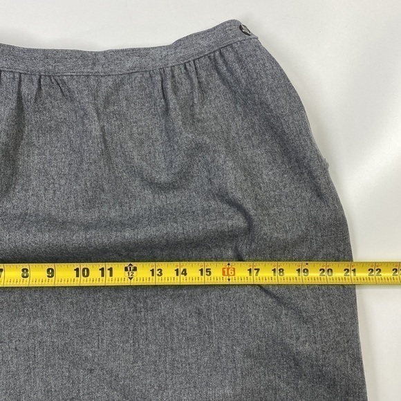 Vintage Pendleton Gray Pure Virgin Wool Pencil Skirt Waist 27" - Picture 10 of 14
